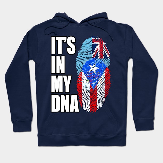 Fijian And Puerto Rican Mix DNA Flag Heritage Hoodie by Just Rep It!!